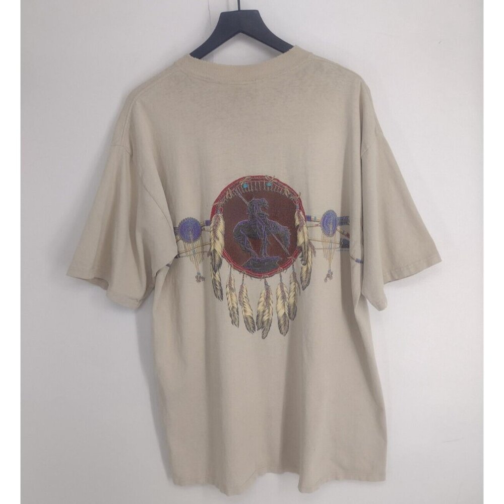 VTG Habitat Wilderness Native American Dreamcatcher Distress T-Shirt Mens XL - Picture 2 of 8
